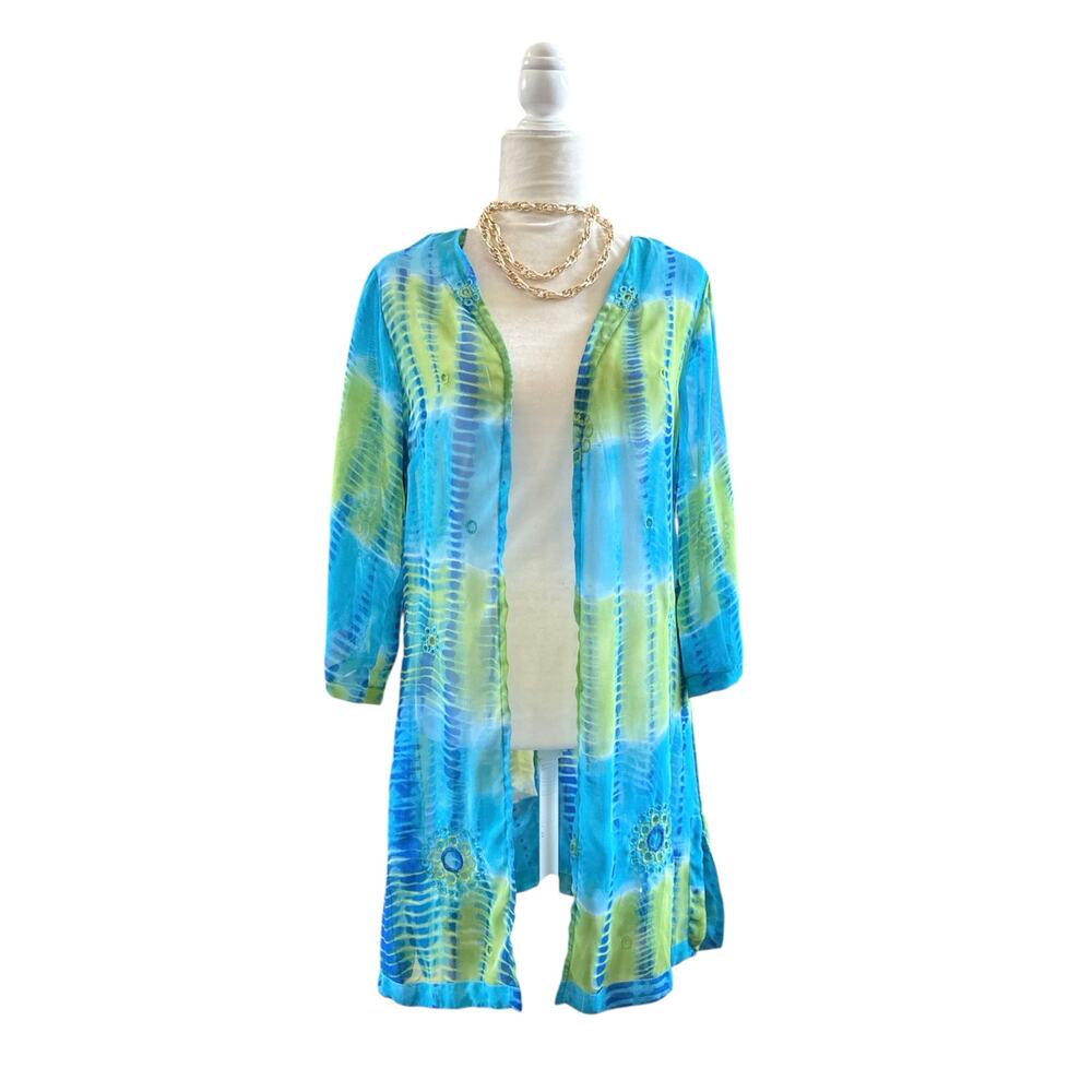Boutique Women’s Summer Sheer Swim Cover Kimono Size Small